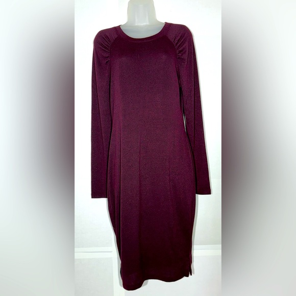 Motherhood Maternity Maroon Dress Women's Size Medium Stretch - Picture 1 of 9